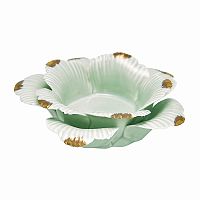 подсвечник керамический в виде цветка с золотыми лепестками flower pale green medium, 4 см в Орле