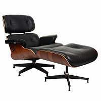кресло eames style lounge chairчерное с коричневым в Орле