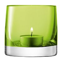 подсвечник стеклянный зеленый лайм для чайной свечи light colour, 8,5 см в Орле