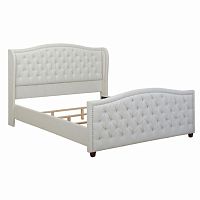 кровать двуспальная 160х200 белая из велюра marcella в Орле