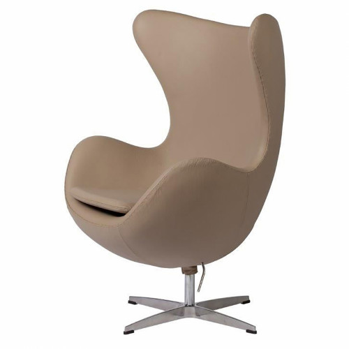 кресло egg chair кожа темно-бежевое в Орле