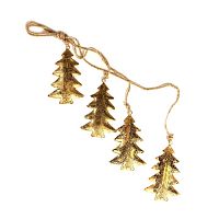 гирлянда новогодняя подвесная елки золотые golden trees, 65 см в Орле