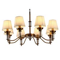 люстра walters 8 от delight collection прозрачная/бежевая/латунь в Орле