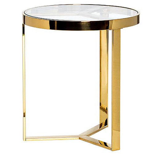 стол журнальный bridge gold 50*55см золотой в Орле
