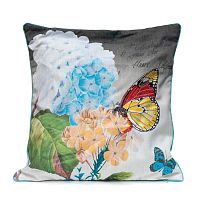 декоративная подушка голубая гортензия botanical style в Орле