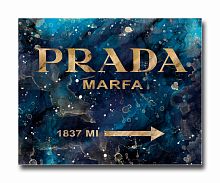 постер prada mafia на синем в золотом a4 в Орле