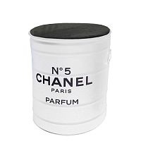 декоративная бочка- пуф chanel №5 white m в Орле