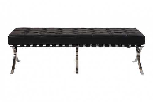 оттоманка широкая barcelona кожа класса премиум черная в Орле