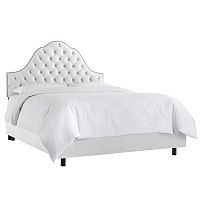 кровать двуспальная 180х200 белая с каретной стяжкой alina tufted white в Орле