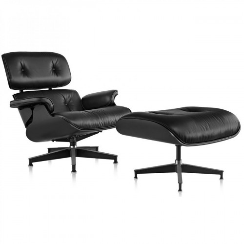 кресло eames style lounge chair черное в Орле