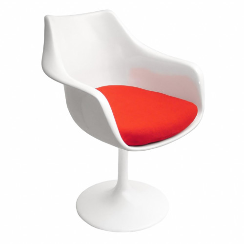 кресло tulip armchair бело-красное шерсть в Орле