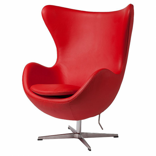 кресло egg chair кожа красное в Орле