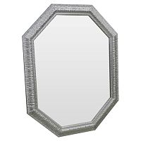 зеркало серебряное восьмиугольное вытянутое с декором silver luxury в Орле