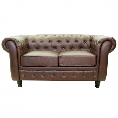 диван chesterfield двухместный прямой коричневый в Орле