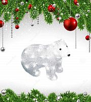 фигурка светодиодная «белый медведь-4» 25x31см (11037) uld-m3125-040/sta в Орле