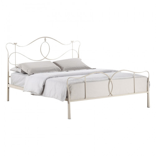 кованая двуспальная кровать 160х200 белая lili в Орле