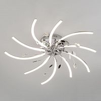 потолочная светодиодная люстра eurosvet windmill 90125/10 хром в Орле