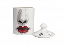 подсвечник белый с крышкой желтые губы пьеро форназетти bacio candle red, 33 см в Орле