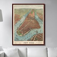 картина: antique map of new york city, 1879г. в Орле