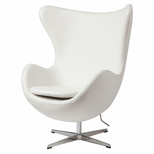 кресло egg chair кожа белое в Орле