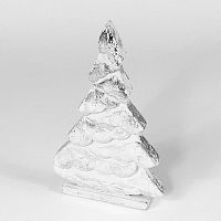 украшение новогоднее на подставке ель серебряная snow tree, 22х11х5 см в Орле