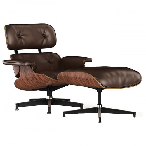 кресло lounge chair & ottoman коричневое в Орле