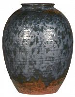 ваза керамическая объемная 32 см antiqued черная с рисунком в Орле