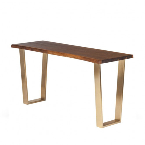консоль wood&steel коричневая, золото в Орле