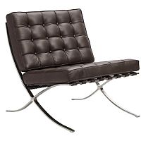 кресло barcelona chair кожа коричневое в Орле
