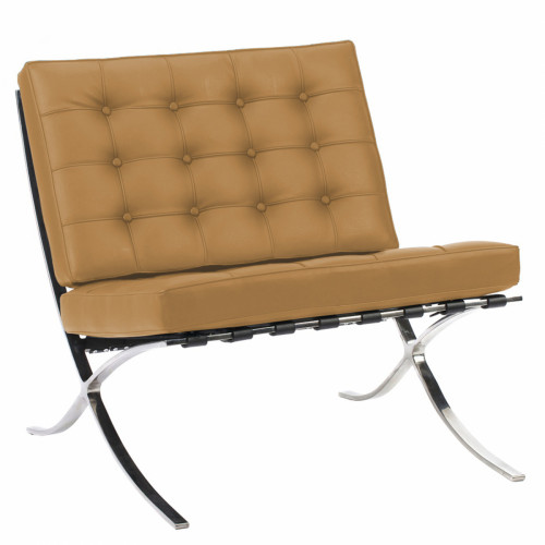 кресло barcelona chair коричневое в Орле