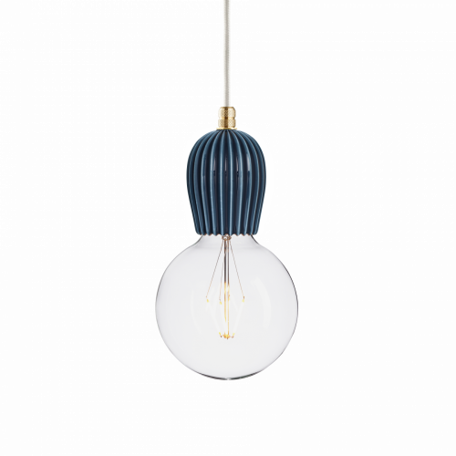 подвесной светильник keramik rib indigo brass в Орле