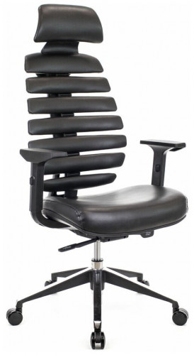 кресло для руководителя everprof ergo black, обивка: искусственная кожа, цвет: экокожа черный в Орле