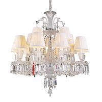 люстра baccarat 10+5 от delight collection белая/прозрачная/ хром в Орле