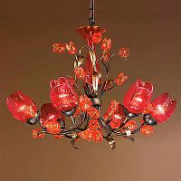 люстра 6755/8 v0889 от mm lampadari коричневая/красная в Орле