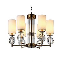 люстра felton 6 от delight collection белая/прозрачная/латунь в Орле