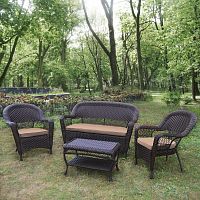 плетеный диван с креслами и столиком для отдыха на 4 персоны jilos в Орле