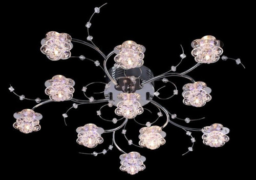 потолочная люстра eurosvet 4836/11 хром/синий+красный+фиолетовый в Орле