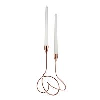подсвечник медный металлический на 2 свечи loop, 28 см в Орле