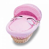 колыбель-переноска gift wicker moses basket натуральная, розовое белье в Орле
