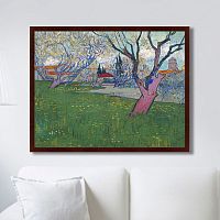картина: view of arles with trees in blossom, 1889г. в Орле
