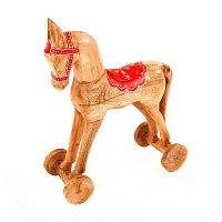 украшение новогоднее лошадка на колесах christmas horse, 40х30х13 см в Орле
