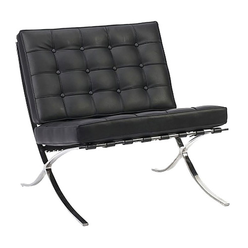 кресло barcelona chair кожа черное в Орле