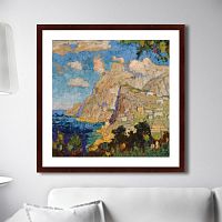картина: view of monte solaro, capri, 1940г. в Орле